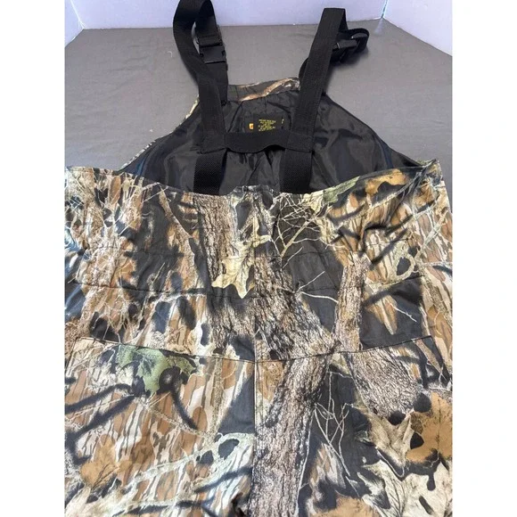 LaCrosse Mens XL Mossy Oak Break-Up Camo Waterproof Hunting Bibs Overalls PVC - Picture 4 of 8